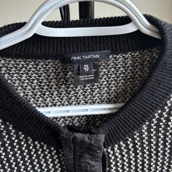 Pink Tartan Merino Wool Cardigan size XS - Picture 3 of 7